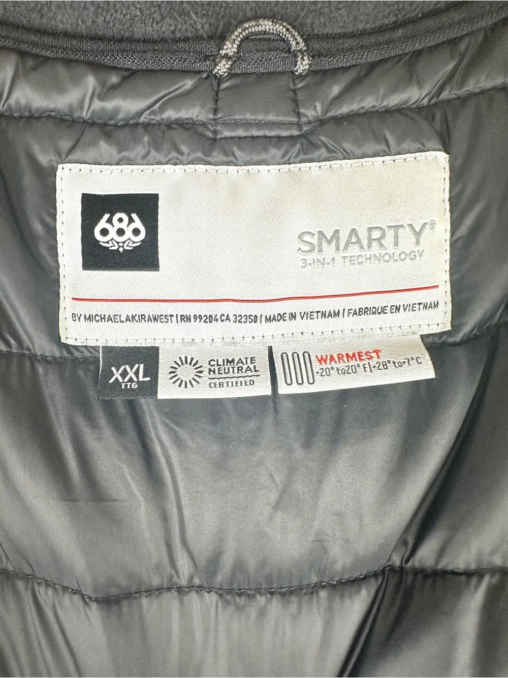 686 Smarty Thermal Puffer 3-in-1 Technology Form Jacket Quilted Fleece Hybrid L